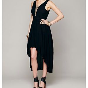 Free People Necklace Low Back Black Dress